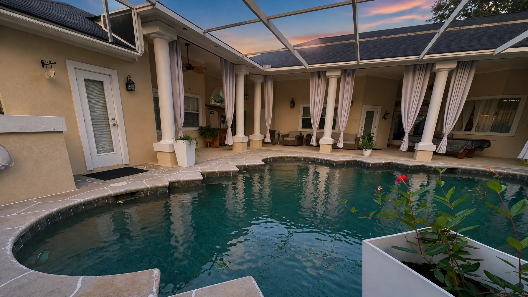 Exterior view of the Magnolia Point property at 1723 Colonial Drive